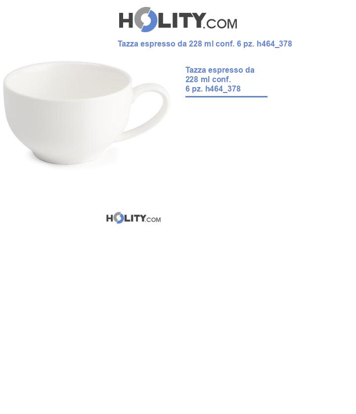 Tazza espresso da 228 ml conf. 6 pz. h464_378