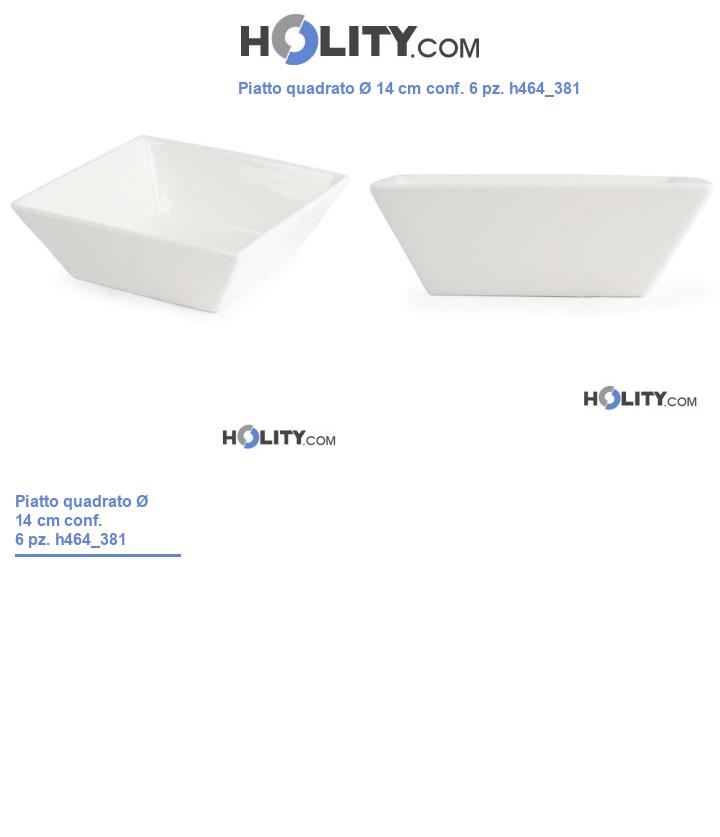Piatto quadrato Ø 14 cm conf. 6 pz. h464_381