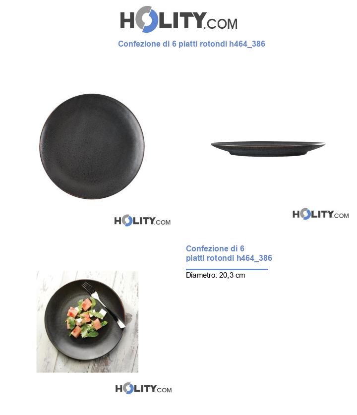 Confezione di 6 piatti rotondi h464_386