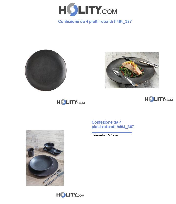 Confezione da 4 piatti rotondi h464_387