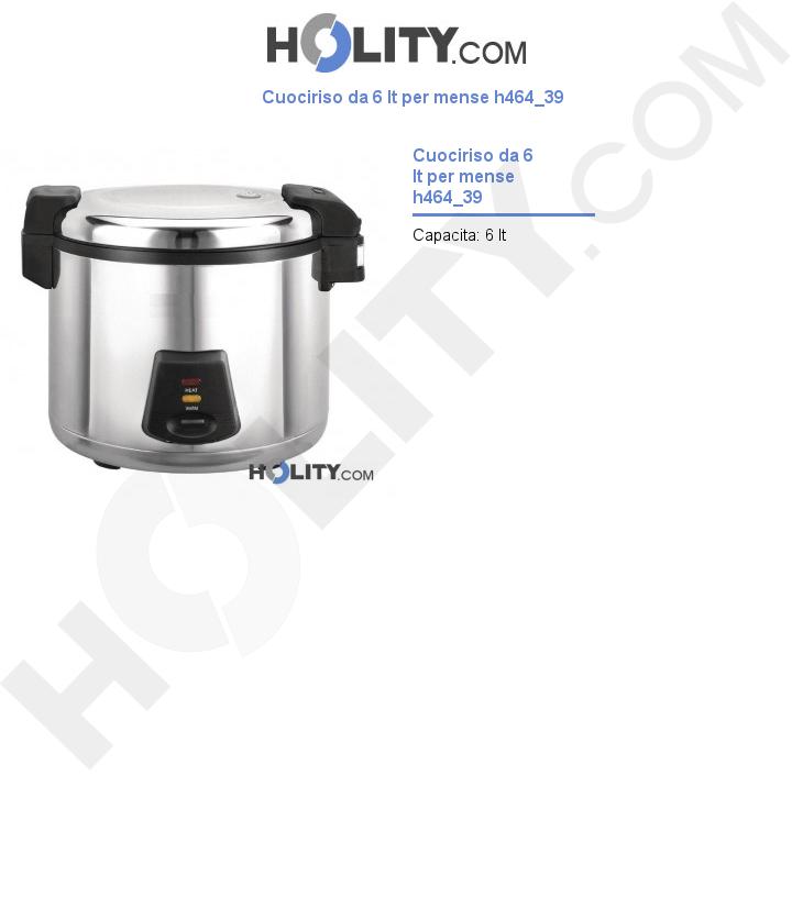 Cuociriso da 6 lt per mense h464_39