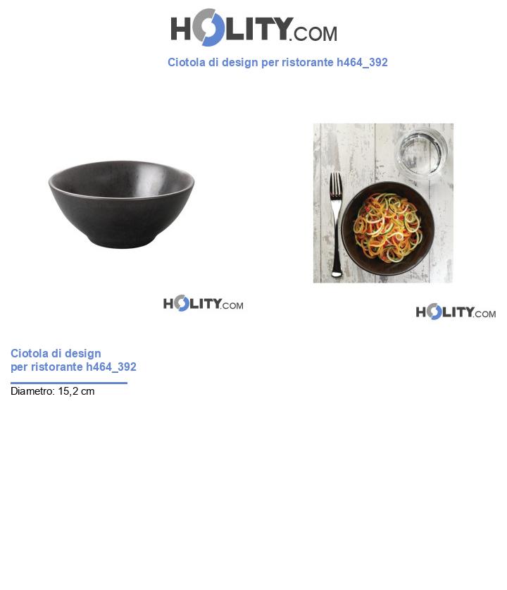 Ciotola di design per ristorante h464_392
