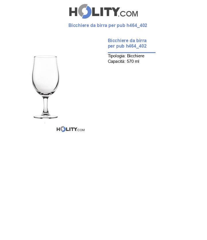 Bicchiere da birra per pub h464_402