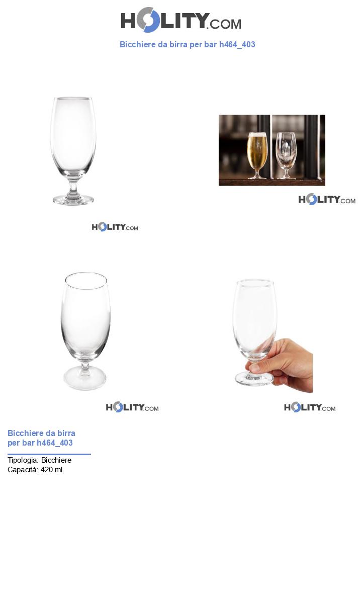 Bicchiere da birra per bar h464_403