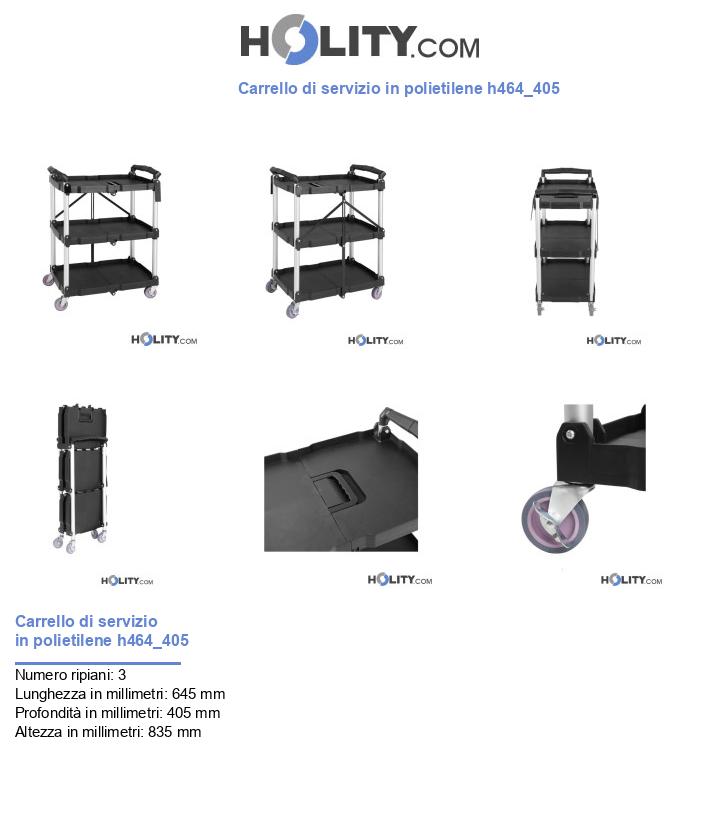 Carrello di servizio in polietilene h464_405