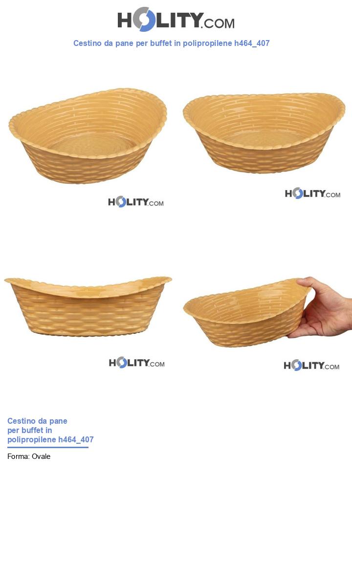 Cestino da pane per buffet in polipropilene h464_407