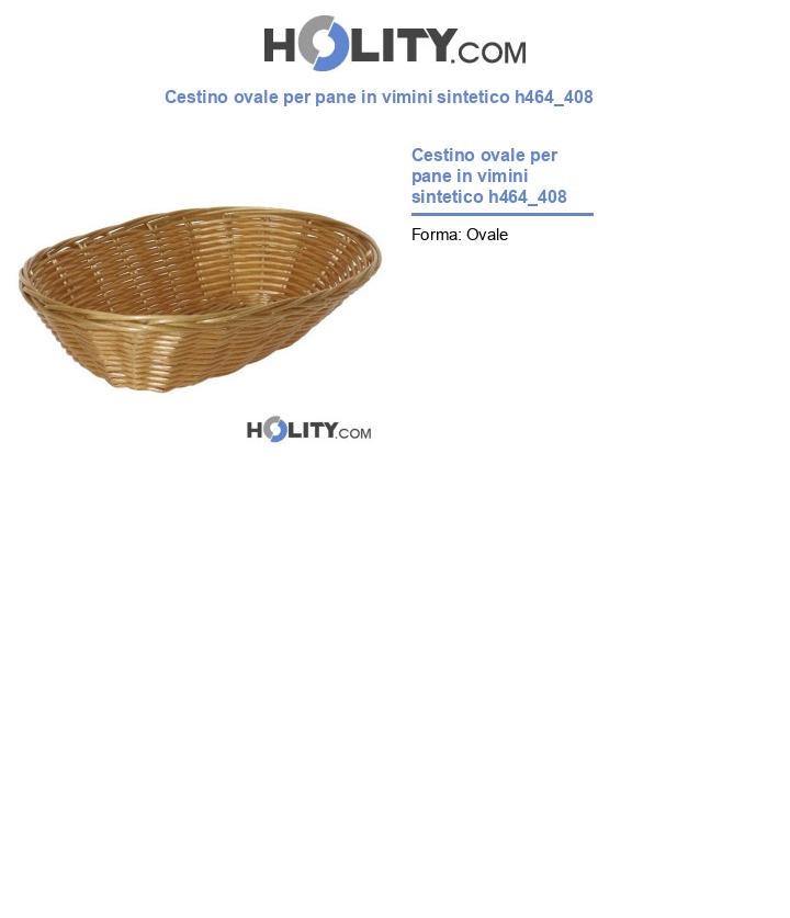 Cestino ovale per pane in vimini sintetico h464_408