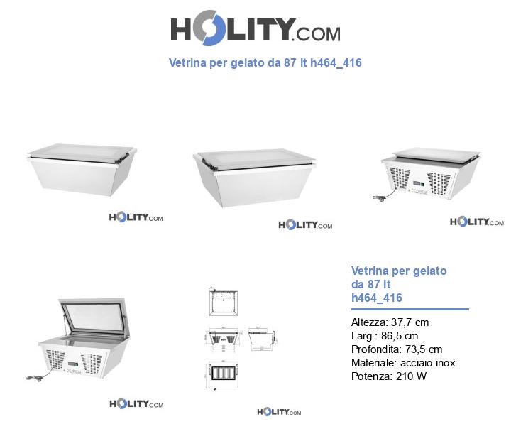 Vetrina per gelato da 87 lt h464_416