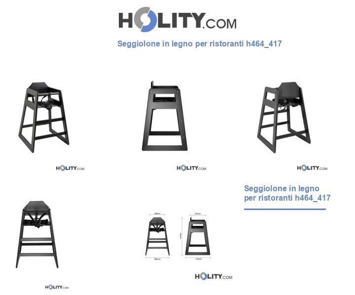 Seggiolone in legno per ristoranti h464_417