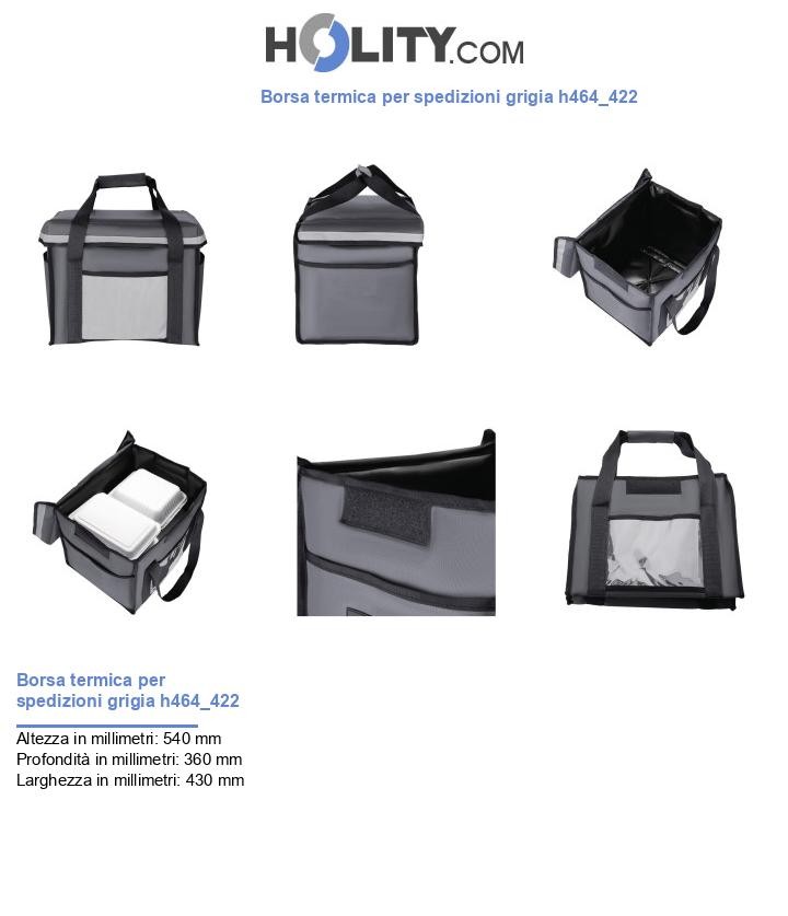 Borsa termica per spedizioni grigia h464_422