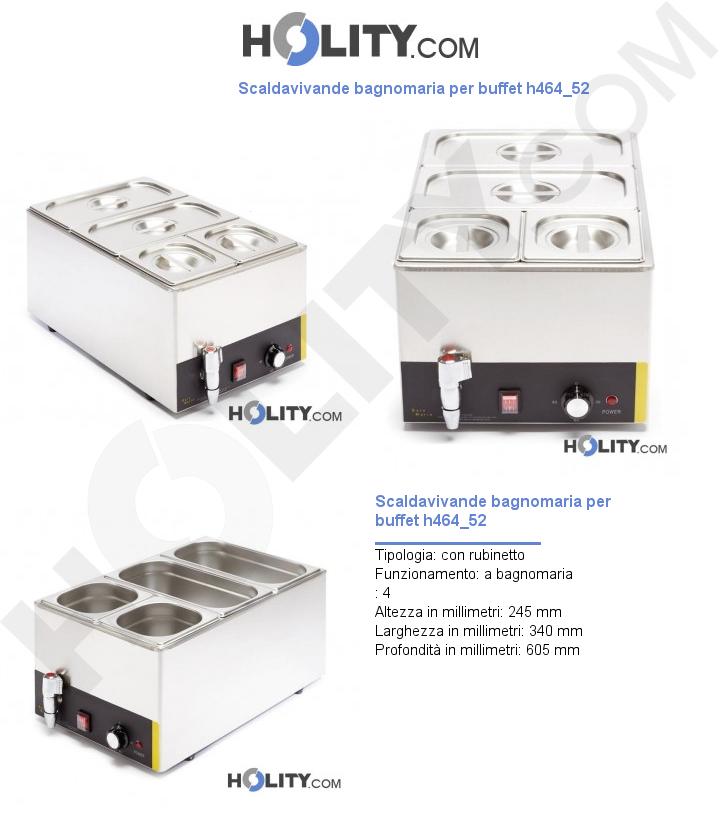 Scaldavivande bagnomaria per buffet h464_52