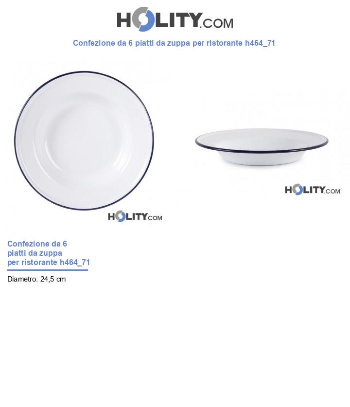Confezione da 6 piatti da zuppa per ristorante h464_71