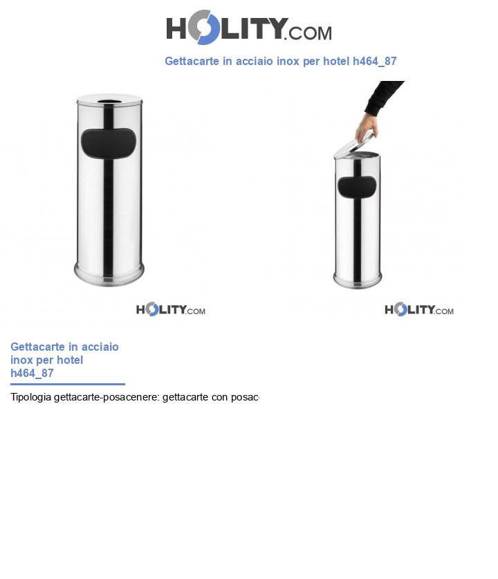 Gettacarte in acciaio inox per hotel h464_87