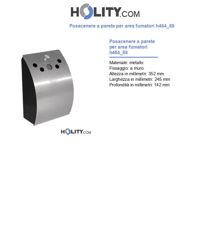 Posacenere a parete per area fumatori h464_88
