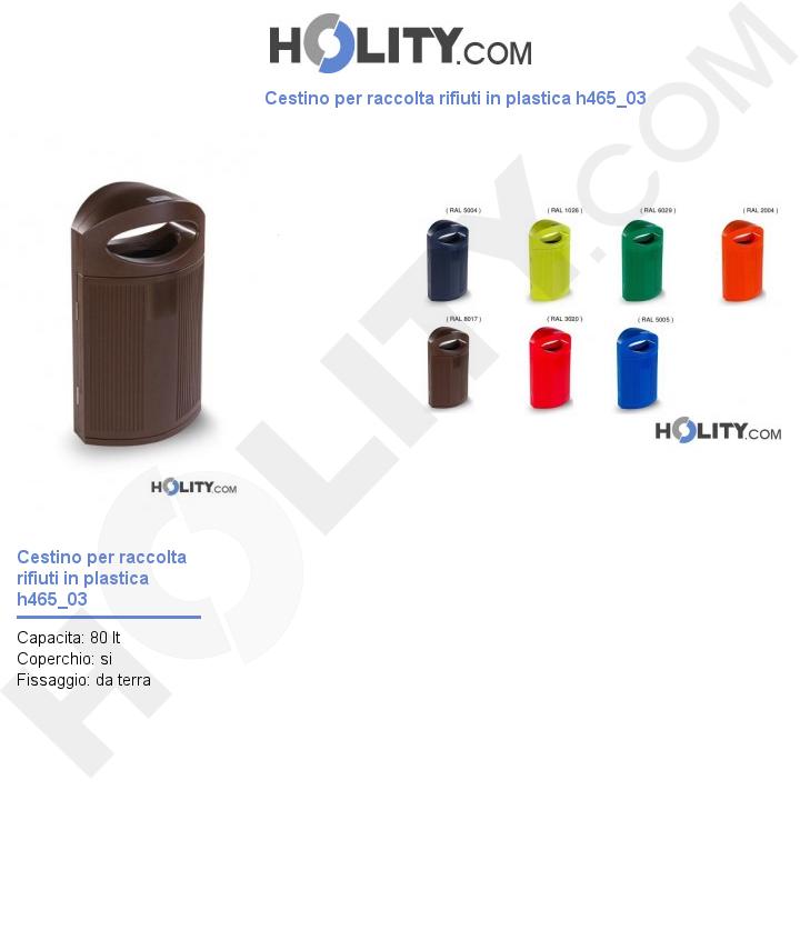 Cestino in plastica per raccolta rifiuti h465_03