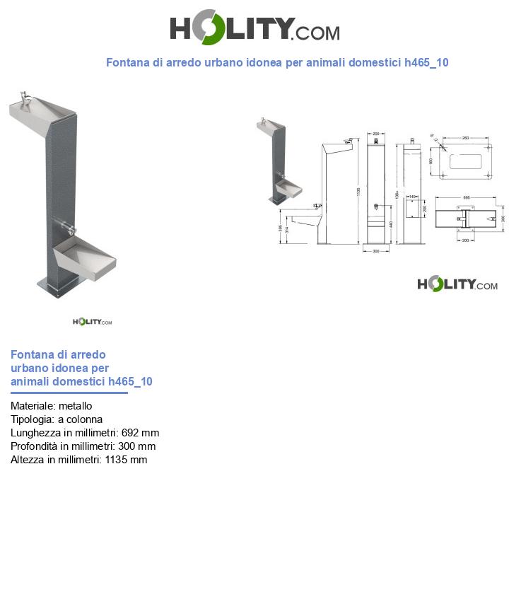 Fontana di arredo urbano idonea per animali domestici h465_10