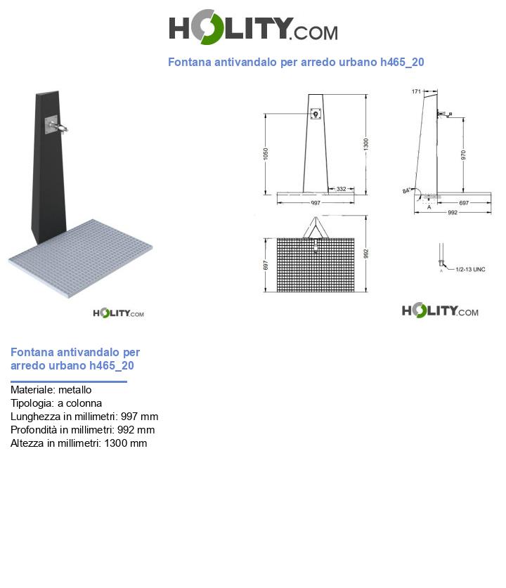 Fontana antivandalo per arredo urbano h465_20