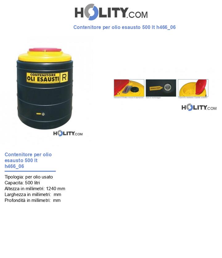 Contenitore Olio Esausto 500 Lt - Serbatoio In Plastica HDPE Per Olio Idraulico Usato Con Sistema Di Contenimento - Foto 14