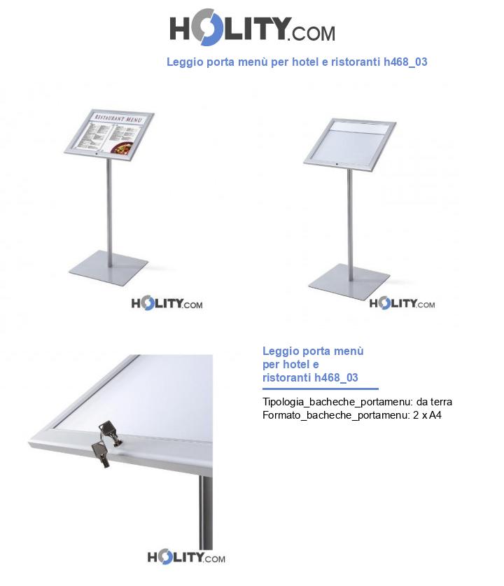 Leggio porta menù per hotel e ristoranti h468_03