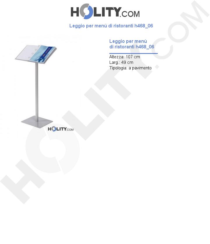 Leggio per menù di ristoranti h468_06