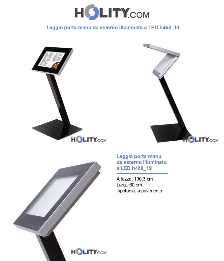 Leggio porta manu da esterno illuminato a LED h468_19
