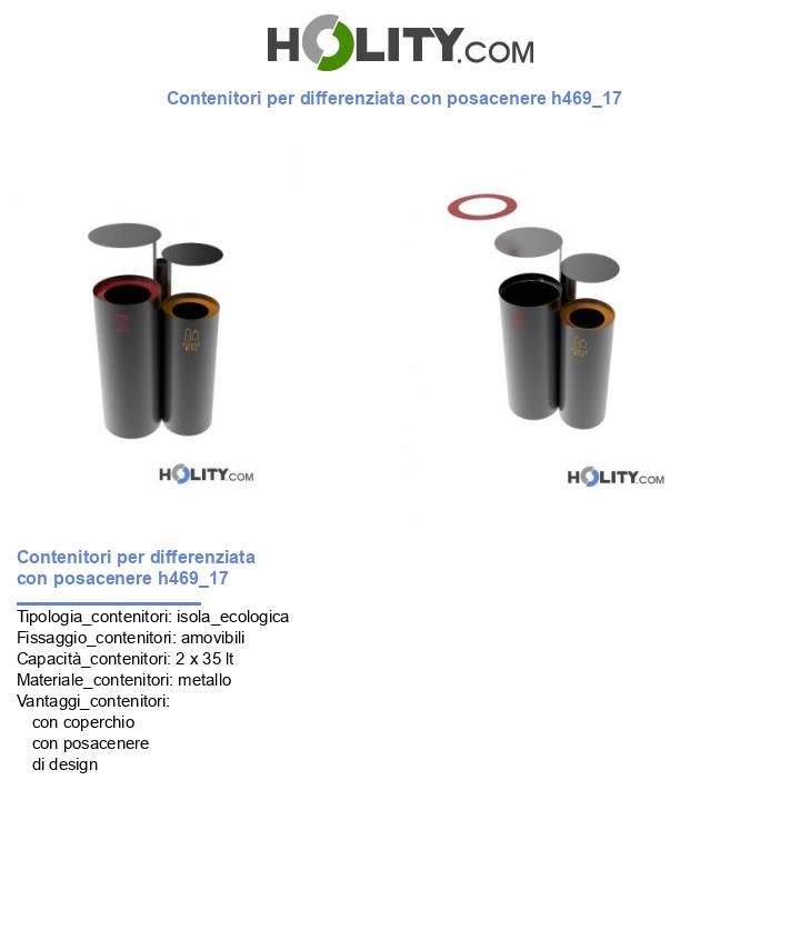 Contenitori per differenziata con posacenere h469_17