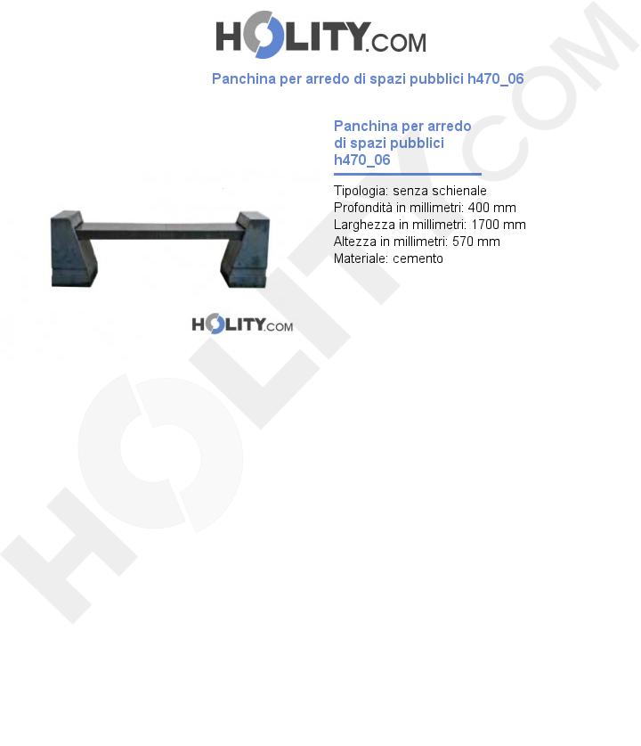 Panchina per arredo di spazi pubblici h470_06