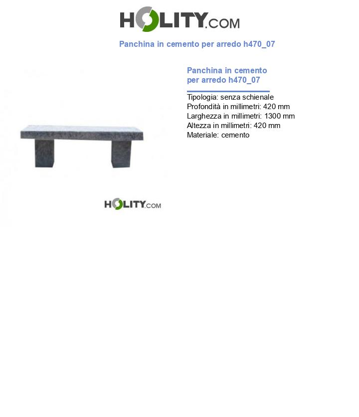 Panchina in cemento per arredo h470_07