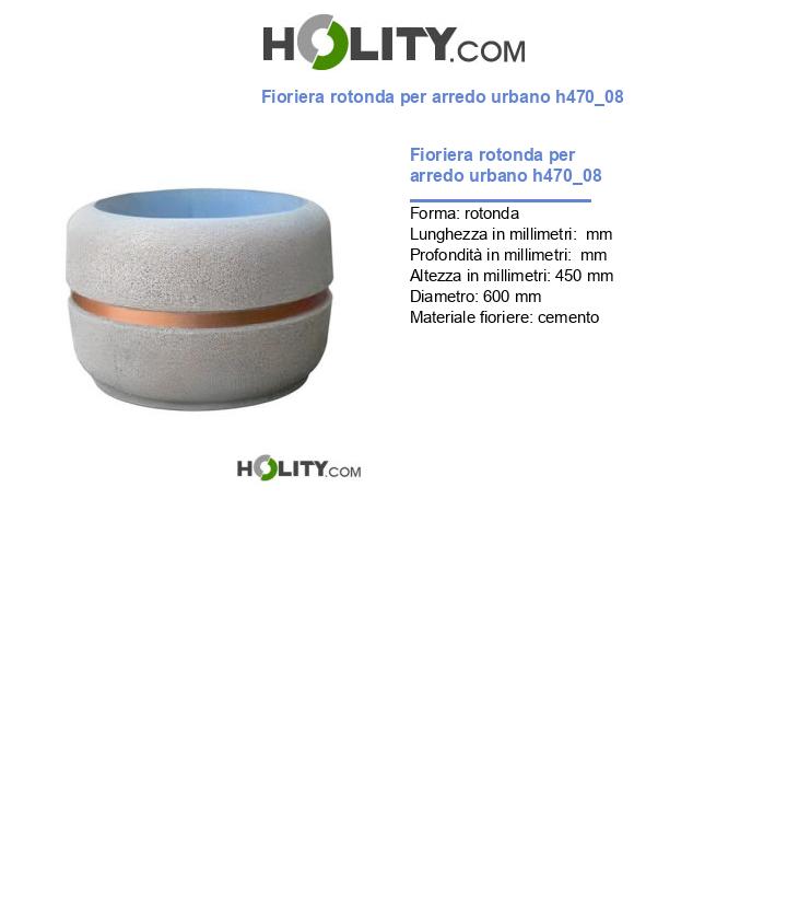 Fioriera rotonda per arredo urbano h470_08