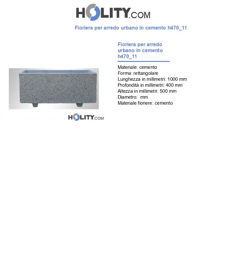 Fioriera per arredo urbano in cemento h470_11