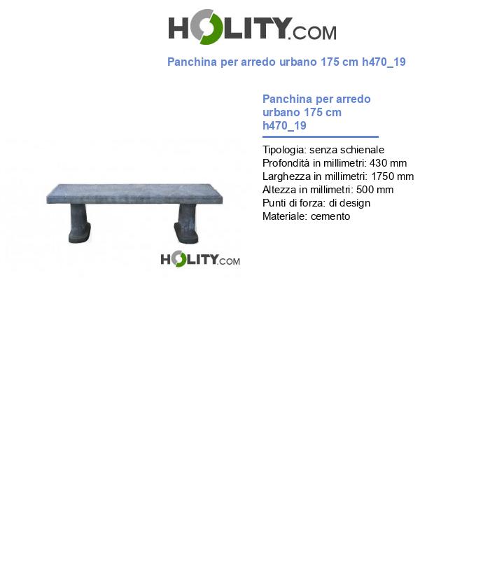 Panchina per arredo urbano 175 cm h470_19