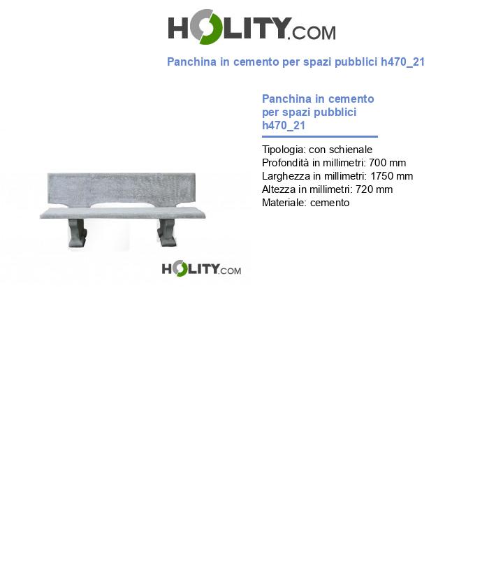 Panchina in cemento per spazi pubblici h470_21