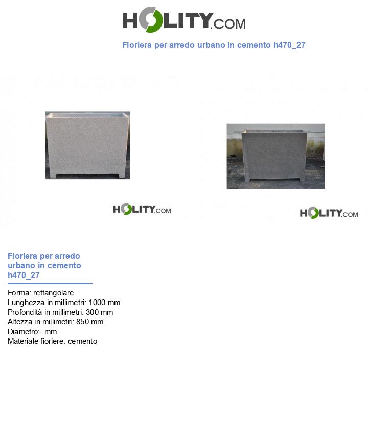 Fioriera per arredo urbano in cemento h470_27