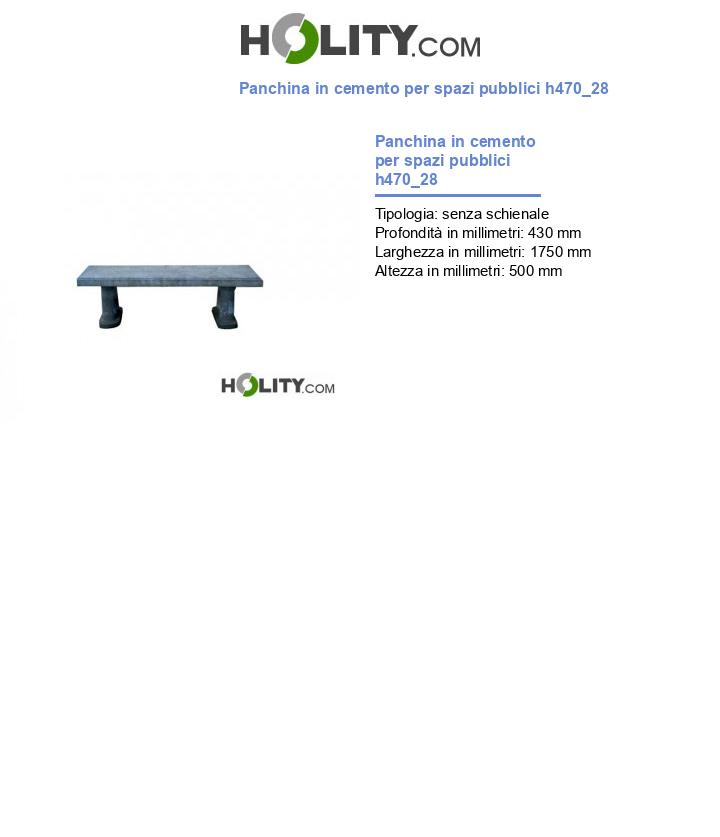 Panchina in cemento per spazi pubblici h470_28
