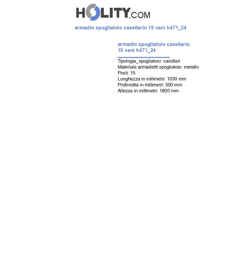 armadio spogliatoio casellario 15 vani h471_24
