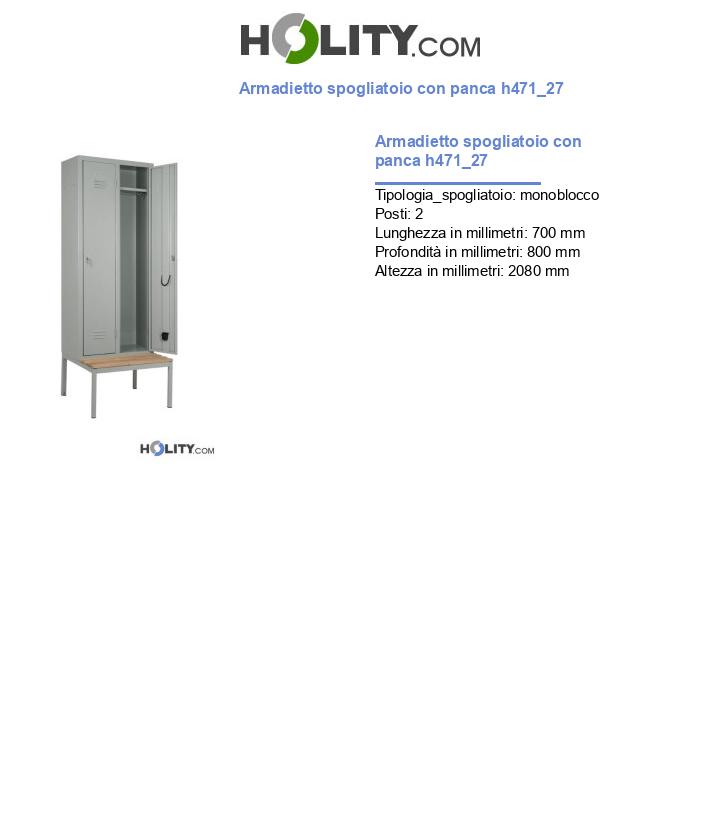 Armadietto spogliatoio con panca h471_27