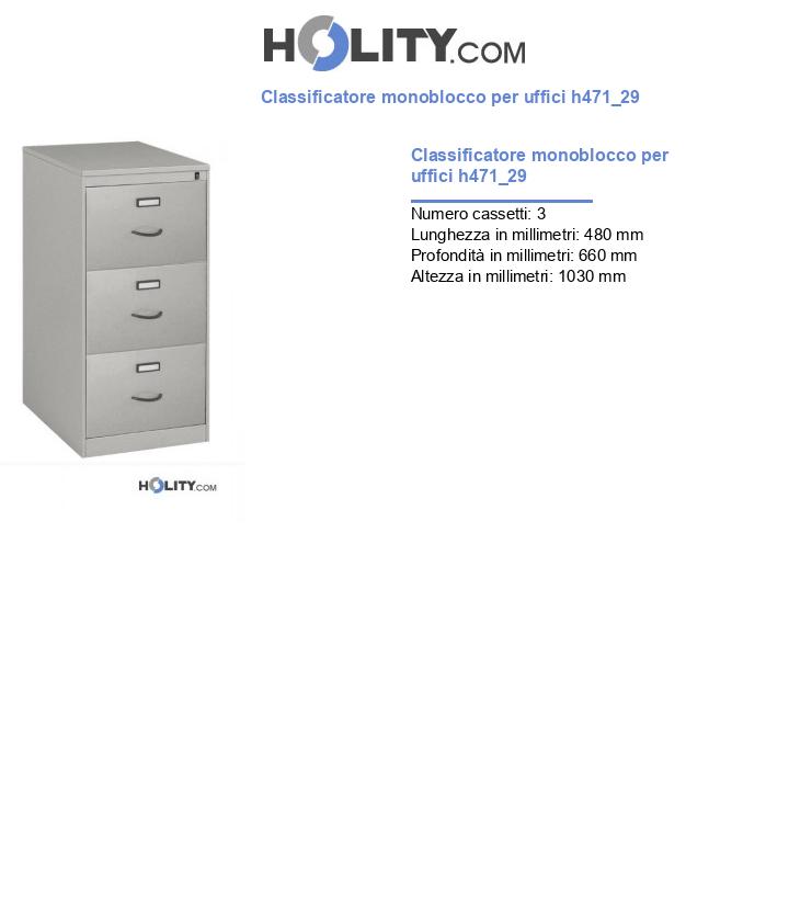 Classificatore monoblocco per uffici h471_29