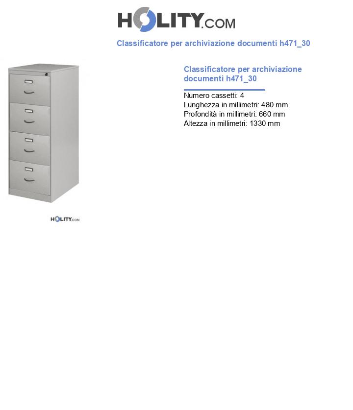 Classificatore per archiviazione documenti h471_30