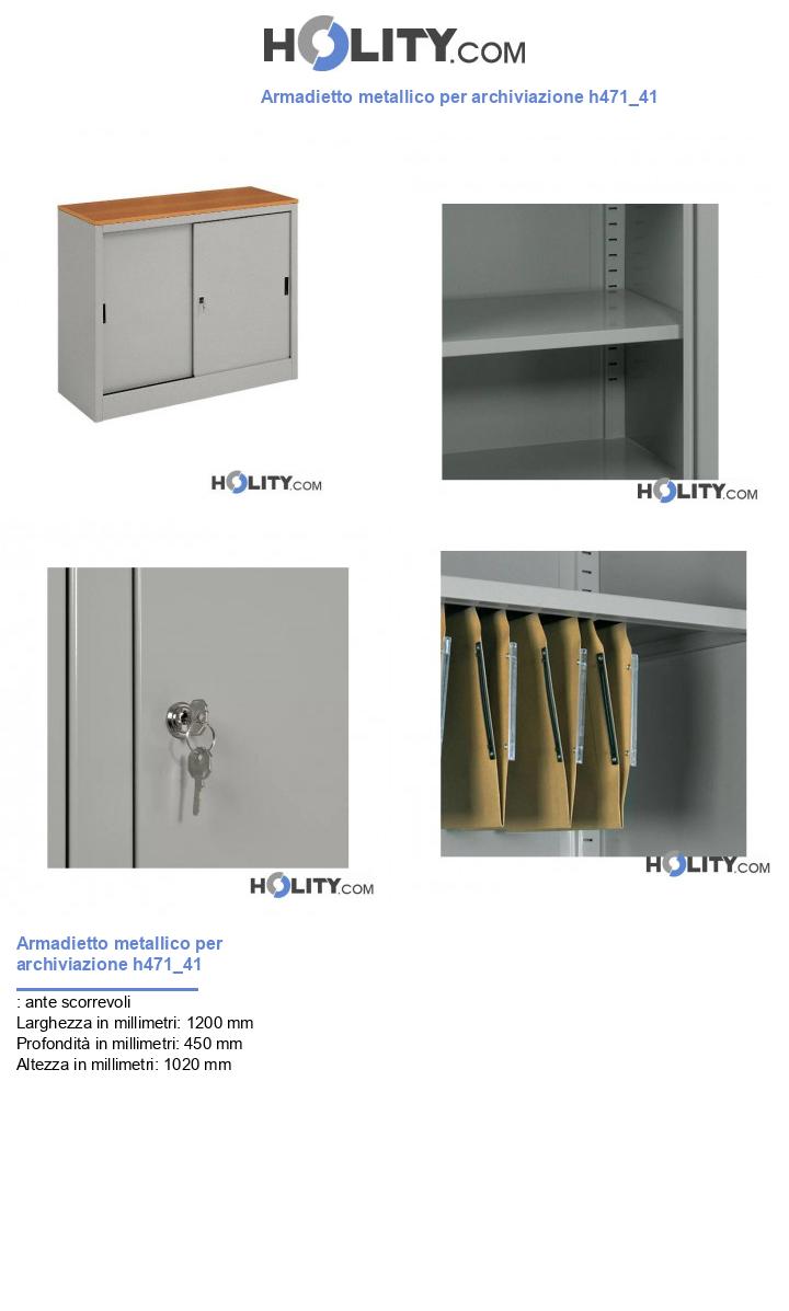Armadietto metallico per archiviazione h471_41