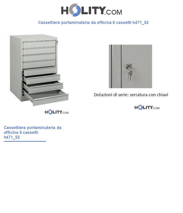 Cassettiera portaminuteria da officina 8 cassetti h471_52