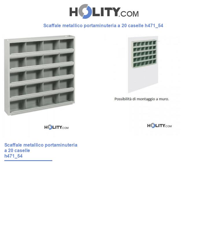 Scaffale metallico portaminuteria a 20 caselle h471_54