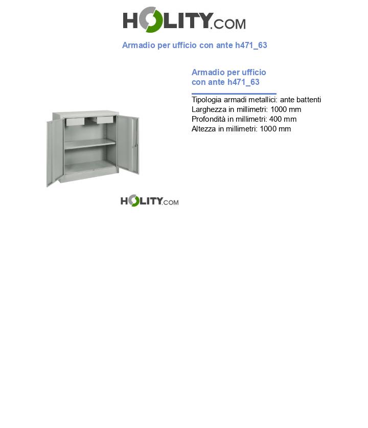 Armadio per ufficio con ante h471_63