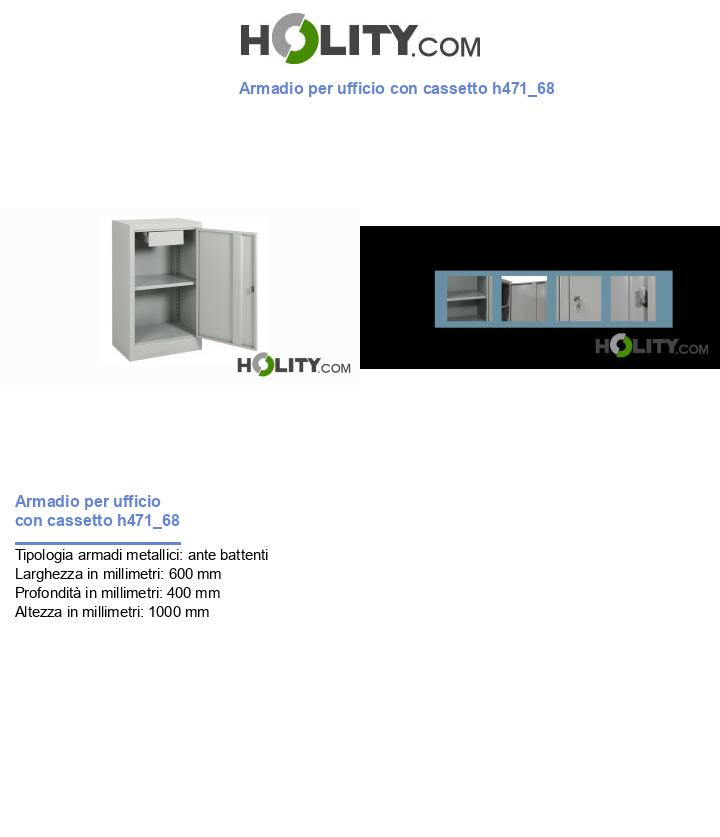 Armadio per ufficio con cassetto h471_68