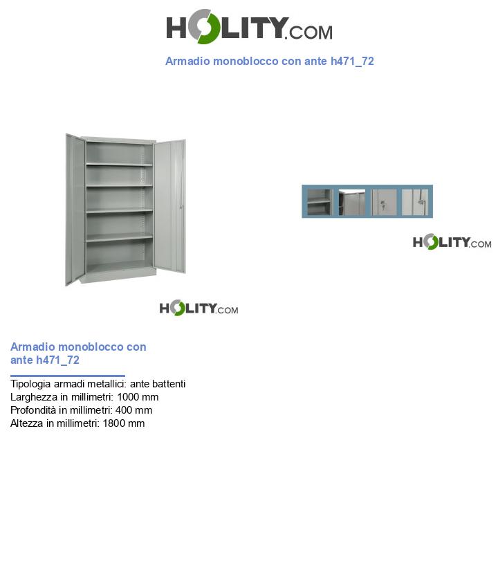 Armadio monoblocco con ante h471_72