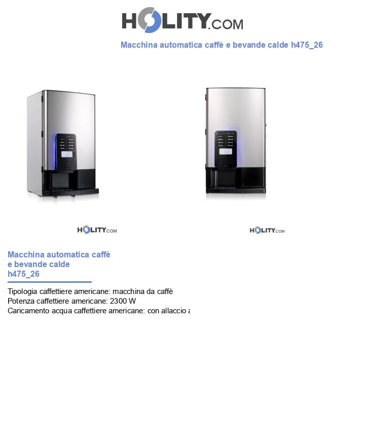 Macchina automatica caffè e bevande calde h475_26