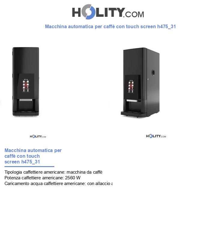 Macchina automatica per caffè con touch screen h475_31