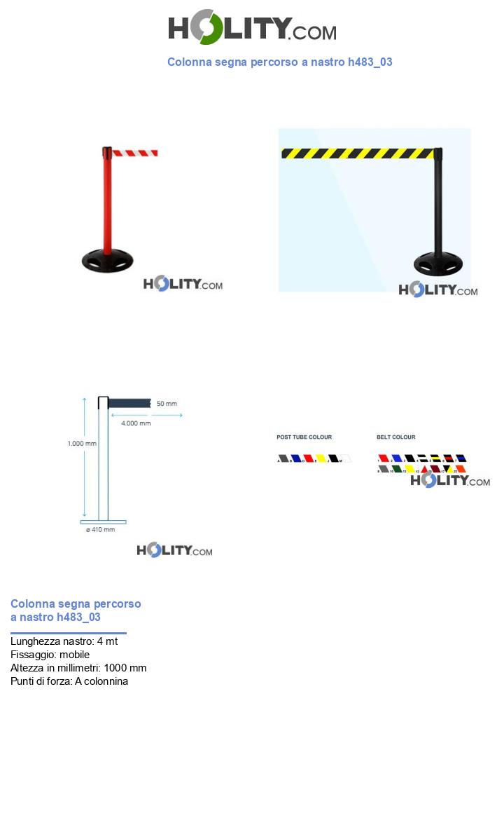 Colonna segna percorso a nastro h483_03