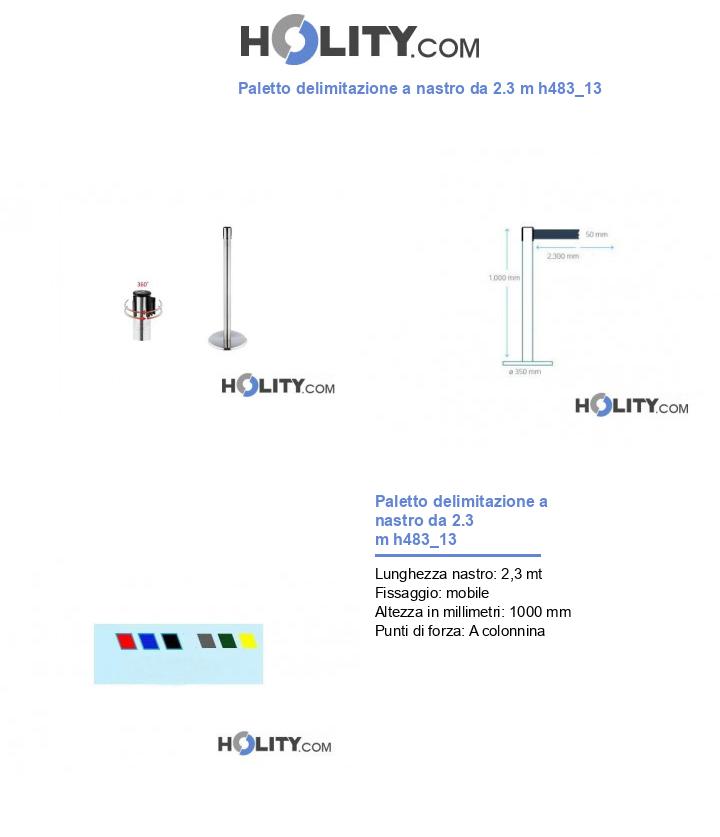 Paletto delimitazione a nastro da 2.3 m h483_13