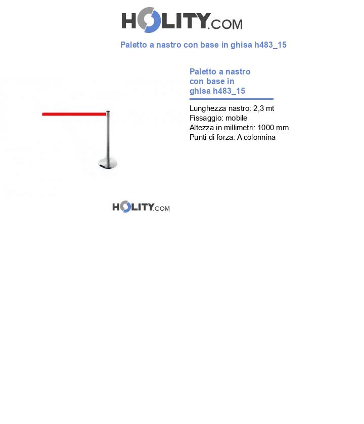 Paletto a nastro con base in ghisa h483_15