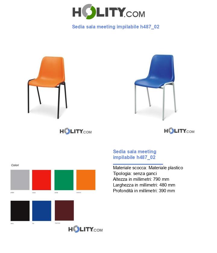 Sedia sala meeting impilabile h487_02